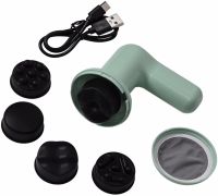 Антицелюлітний масажер Deep Massager YX-740 24W ручний акумуляторний вібромасажер, лімфодренажний пістолет для всього тіла 4 насадки від USB