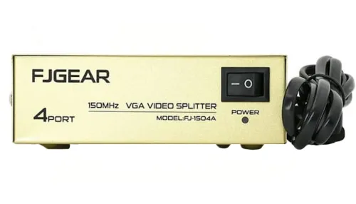 Сплиттер VGA KV-FJ1504A Splitter, Коммутатор 150MHz 4 Port Четыре порта с адаптером разветвитель VGA