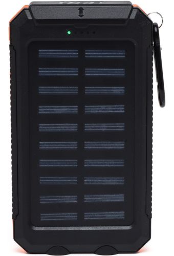 Портативний зарядний пристрій Power Bank Solar Charger QL-268 20000mAh протиударний повербанк з сонячною панеллю подвійний зарядкою USB ліхтариком