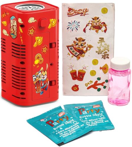 Автоматичний генератор мильних бульбашок Fireworks Bubble Machine DXS6225 85 мл машинка феєрверк зі світловими і звуковими ефектами на батарейках