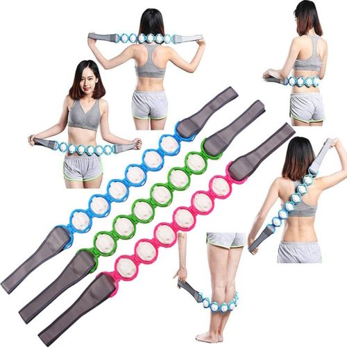 Роликовий масажер для шиї і спини Multi functional HX-8866 Massager Стрічковий масажер-стрічка massger thread Body Massage Roller Rope