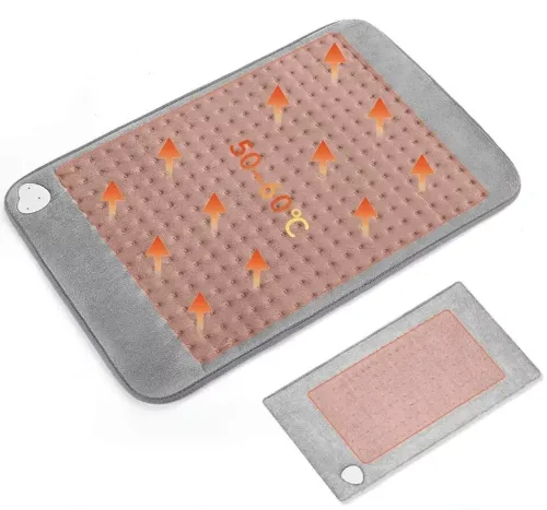 Заспокійлива масажна нагрівальна грілка накидка Massaging Weighted Heating Pad для всього тіла Теплова флісова електрогрілка плед із підігрівом, що заспокоює