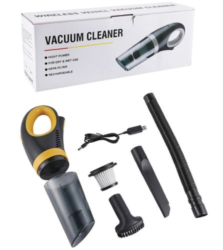 Бездротовий автомобільний пилосос Prokvel Mini Car Vacuum Cleaner 120w на акумуляторі, акумуляторний ручний автопилосос від USB для автомобіля