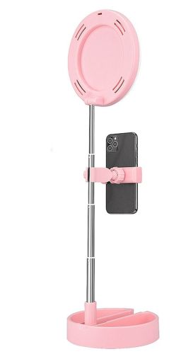Настільна кільцева USB LED лампа з дзеркалом Live Makeup G3 16см 6 " для макіяжу на ніжці тримачем телефону Світлодіодна косметичне з підсвічуванням