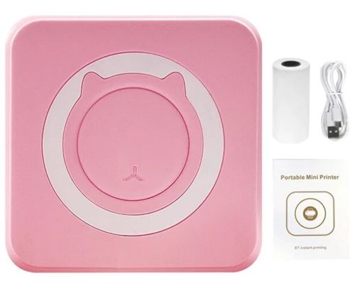 Беспроводной мини принтер Cat Mini Printer MAG-693 57mm с Bluetooth, Карманный детский термопринтер для печати без чернил для смартфона 1200mah