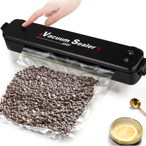 Вакуумный упаковщик пакетов New Vacuum Sealer LP-11 автоматический вакууматор, аппарат вакуумайзер для упаковки и хранения еды, продуктов Черный