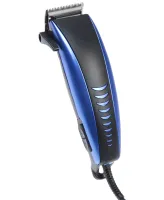 Проводная машинка для стрижки волос Domotec MS-3302 12W профессиональный триммер для окантовки бороды и усов от сети со сменными насадками Синий