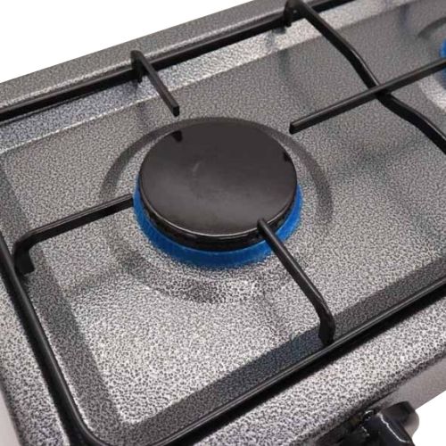 Настільний газовий таганок Domotec MS-6602 на 2 конфорки для їжі, двоконфорочна газова плита настільна варильна поверхня для балонного газу