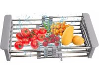 Універсальна розсувна решітка сушарка Multifunctional Drain Rack 1491 для сушіння фруктів і овочів на умивальник, підставка на раковину для посуду