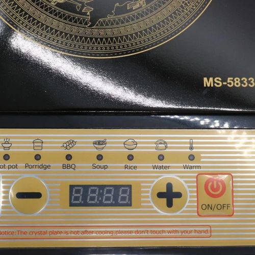 Индукционная сенсорная электроплита Domotec MS-5833 на 1 конфорку 2000W портативная настольная электрическая плита с дисплеем таймером MS5833 Черная