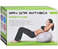 Гімнастичний м'яч PROFiT Ball 55 см M 1539 для фітнесу та гімнастики, фітбол для вагітних, гумовий куля профіт для аеробіки та йоги до 150 кг
