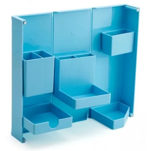 Настільний складаний органайзер Folding Storage Box FB - 1990 для канцелярського приладдя, підставка кейс для канцелярії і дрібниць на 6 відділень