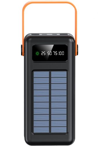 Портативний зарядний пристрій Power Bank Voltronic YM-639CX 120000mAh з сонячною панеллю і ліхтариком Solar зовнішній акумулятор повербанк для зарядки