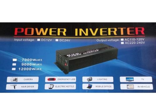 Автомобильный инвертор UN-3062 7000W 12V-220V, Авто преобразователь напряжения тока от прикуривателя и аккумулятора 12В 7000В с защитой от перегрева