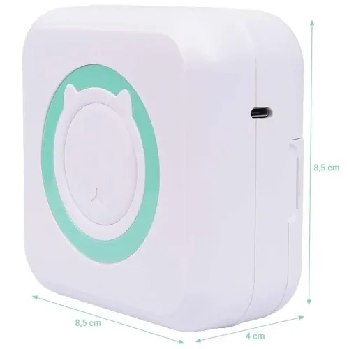 Беспроводной мини принтер Cat Mini Printer MAG-693 57mm с Bluetooth, Карманный детский термопринтер для печати без чернил для смартфона 1200mah