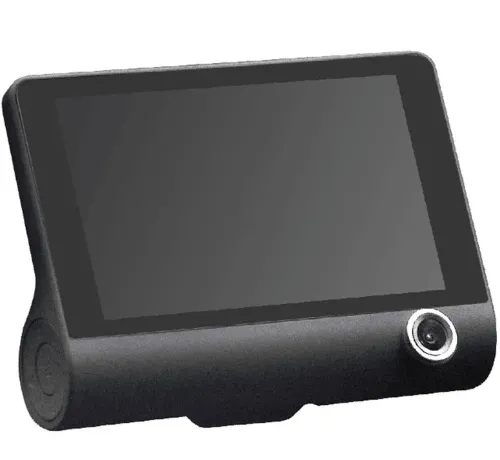 Автомобільний відеореєстратор DVR T655 HDR LCD 4 " Full Hd 3 камери, авторегістратор з камерою заднього виду з автономним живленням і датчиком удару