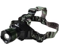 Ультрафиолетовый налобный фонарь Bailong BL-6908-2 с УФ аккумуляторный светодиодный LED фонарик с креплением на голову 3 режима свечения, Zoom, 500LM