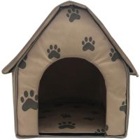 Мягкий домик для собак и кошек Portable Dog House портативная складная будка для домашних животных, раскладное спальное место на флисе для питомцев