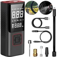 Автомобільний компресор Car Air Pump ATJ - 6988 акумуляторний автокомпресор з РК монітором, портативний насос для шин автомобіля і велосипеда