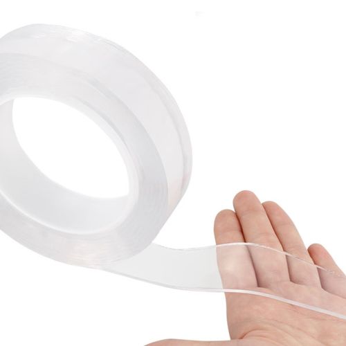 Многоразовая сверхпрочная крепежная гелиевая лента Ivy Grip Tape 1 м, Сверхсильная прозрачная двухсторонняя клейкая скотч 1 метр нано-лента