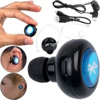 Бездротові стерео навушники AirBeats Bluetooth mini 4.0 Black Вакуумна гарнітура з вбудованим мікрофоном і шумозаглушенням для IOS і Android чорні