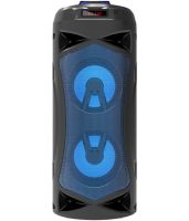 Бездротова Bluetooth колонка динамік SoonBox S4403 з LED підсвічуванням 10W і мікрофоном, акумуляторна блютуз акустика караоке USB SD FM AUX Чорна