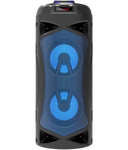 Бездротова Bluetooth колонка динамік SoonBox S4403 з LED підсвічуванням 10W і мікрофоном, акумуляторна блютуз акустика караоке USB SD FM AUX Чорна