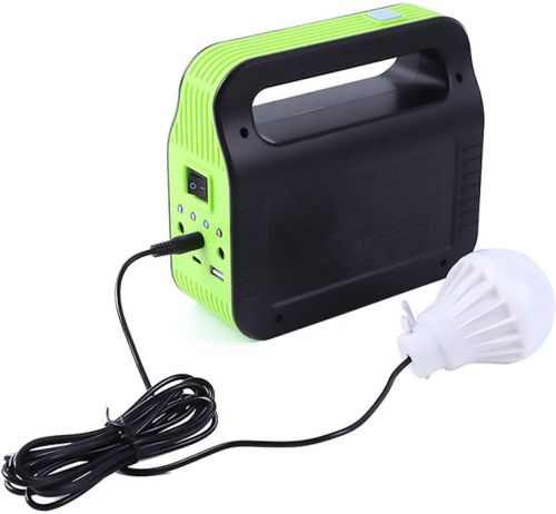 Автономна Сонячна зарядна станція LED ліхтар COBA CB-999B з 2 лампочками Power Bank, Прожектор і 2 лампочки з функцією повербанка Зелений