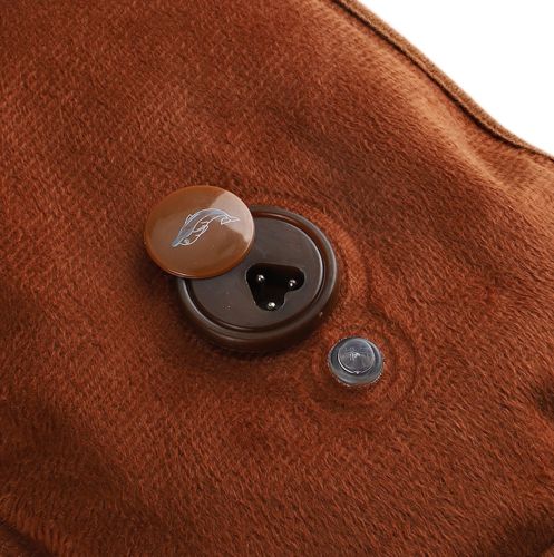 Электрическая водяная грелка Hot Water Bag HD-03 для согревания рук 500W Плюшевая мягкая муфта электрогрелка с подогревом 34х24 см от сети Коричневая