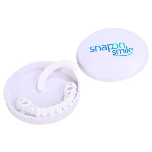 Знімні вініри на верхні і нижні щелепи SnapOn Smile Veneers LY-11 для зубів, вініри Снеп він Смайл 2 щелепи з кейсом, накладні зуби верх, вниз