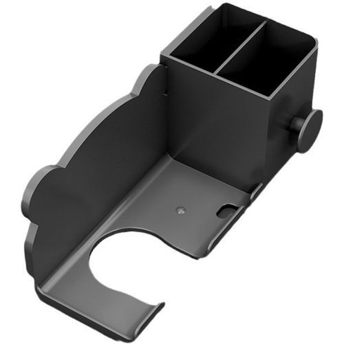 Настінний тримач полку Storage Shelf QJ-996 для фена і штекера з відсіком для зберігання ванного приладдя, Органайзер у ванну на липучці