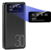 Зарядное устройство УМБ Power Bank 30000 mAh Martec Delicate 2xUSB с фонариком, Портативна батарея повербанк Внешний аккумулятор зарядка для телефона