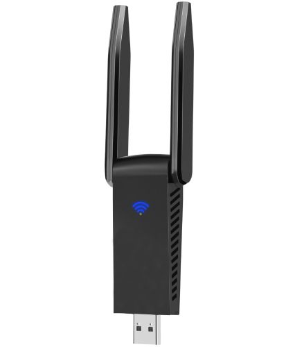 Двохдіапазонний бездротовий Wi-Fi адаптер Digital Lion UWA-05 Wifi Репітер з USB 3.0 підключенням 2.4 ГГц + 5 ГГц 1300 Mbps 2 антени UWA05 Чорний