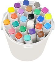 Професійний набір скетч маркерів Creative Acrylic Marker 24 шт для малювання у відрі, акрилові маркери фломастери лінери AND635 - 24 кольори