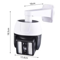 Вуличний світлодіодний ліхтар муляж камери HW-5118-1 44 SMD з реакцією на рух на сонячній батареї, Камера обманка лампа з датчиком руху Біла