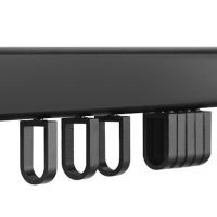 Настінна складна сушарка Wall Clothes Drying Rack на 2 секції 56 см для сушіння одягу до 30 кг, Вішалка з петлями для білизни з алюмінієвого сплаву