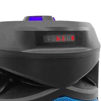 Бездротова Bluetooth колонка динамік SoonBox S4403 з LED підсвічуванням 10W і мікрофоном, акумуляторна блютуз акустика караоке USB SD FM AUX Чорна