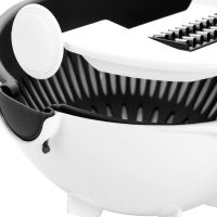 Овочерізка Wet Basket Vegetable Cutter 9 в 1 набір насадок для нарізки овочів і фруктів, Ручна обертається терка-овочерізка мультислайсер з кошиком
