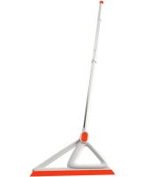 Силиконовая швабра 2 в 1 Clean the wiper AND-8-10 для мытья окон, жидкостей Скребок очиститель пола и стекла с телескопической ручкой 100см Оранжевый