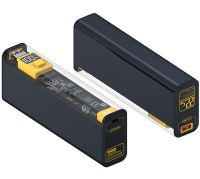 Портативний зарядний пристрій Power Bank Cyberpunk YM-674 20000mAh 22.5W для зарядки телефону, Зовнішній акумулятор повербанк USB Type-C Чорний