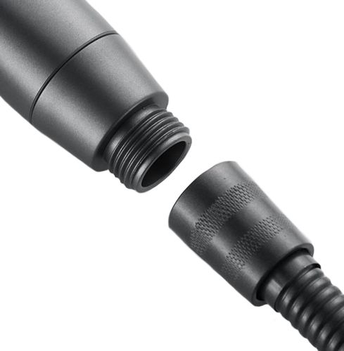Квадратна насадка високого тиску Water Shower Head RD-3042 4 режими з кнопкою включення для душу, лійка з перемикачем і фільтром Чорна