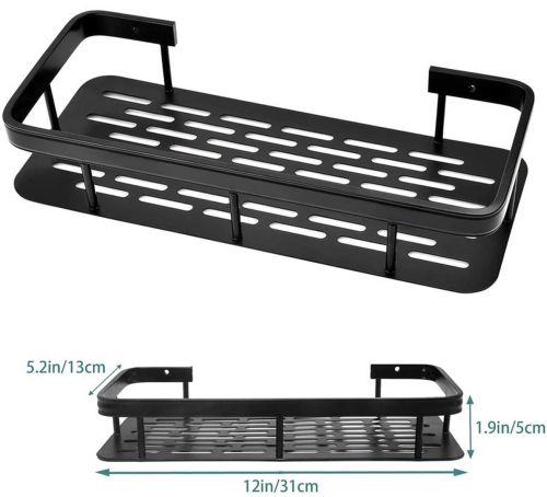 Настенная прямая полка в ванную Storage Rack AND197, Навесной органайзер 30х13х5.5см держатель для ванной XL-915 под косметические принадлежности на стену