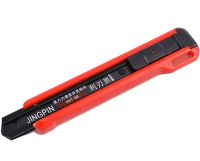 Канцелярський телескопічний ніж Utility knife Jingpin HST-SK 18мм з висувним сегментним лезом для оздоблювальних робіт, будівельний ножик для дому
