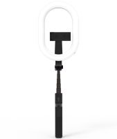 Телескопічна селфи палиця тринога Selfie Stick A8 з кільцевої LED лампою для селфи, Монопод 100 см з підсвічуванням з тримачем для телефону і пультом
