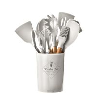 Універсальний набір кухонних силіконових приладдя 12шт Kitchen Set, силіконовий кухонний набір з підставкою на 12 предметів Кітчен Сет
