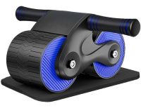 Подвійний ролик для преса Rebound Abdomen Roller MAG-790 з поворотним механізмом і килимком, Тренажер подвійне колесо для тренувань черевних м'язів