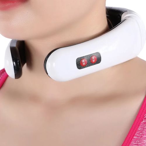 Електричний масажер для шиї Neck Massager HX-5880 імпульсний міостимулятор для тіла, електростимулятор для шийного відділу 3 режими на акумуляторі