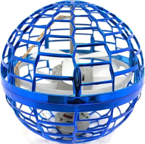 Світиться літаючий куля спиннер FlyNova pro Gyrosphere USB з LED підсвічуванням, інтерактивна іграшка левітуючий м'яч бумеранг 95мм для дітей Синій