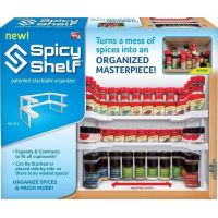 Універсальна Полиця-органайзер для спецій Spicy Shelf кухонна Полиця, стелаж, стійка, дворівневий органайзер, шафа для зберігання ємностей і банок