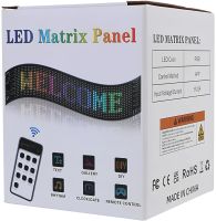 Гнучкий екран LED Matrix Panel JTPD-03-011 12х59.5 см світлодіодна рекламна RGB стрічка в авто, рядок, що біжить, з пультом і від телефону Bluetooth WiFi